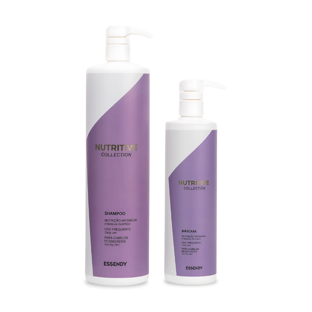 Kit de Nutrição Capilar Shampoo Essendy 1L + Máscara Nutritive Collection 500g