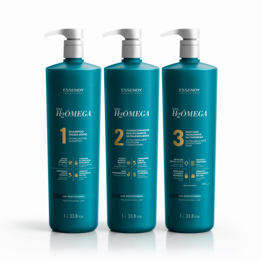 Super Kit Completo H2Ômega - Shampoo, Condicionador e Máscara