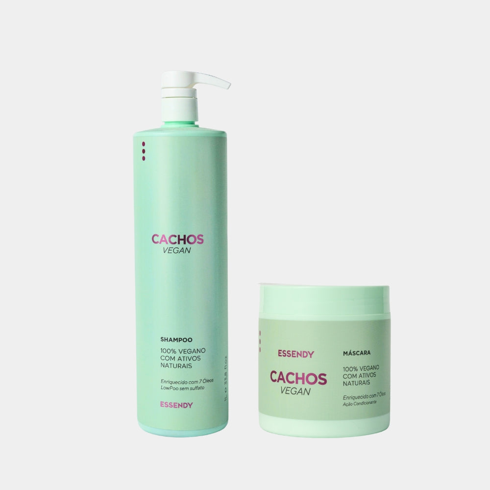 Kit Cachos Vegan Shampoo e Máscara 500gr