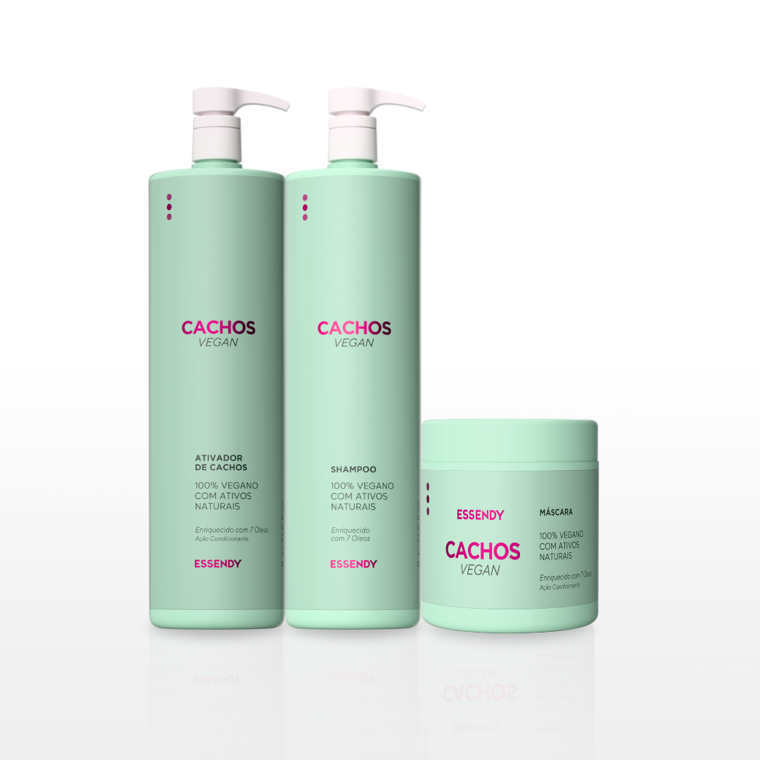 Kit Cachos Vegan Super - Shampoo, Máscara e Ativador (3 Itens)