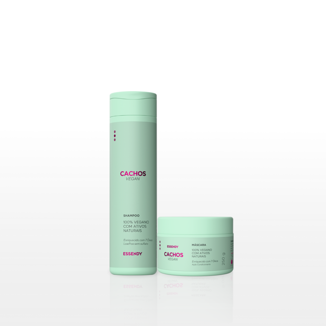 Kit Cachos Vegan -Shampoo e Máscara 250ml (2 itens)